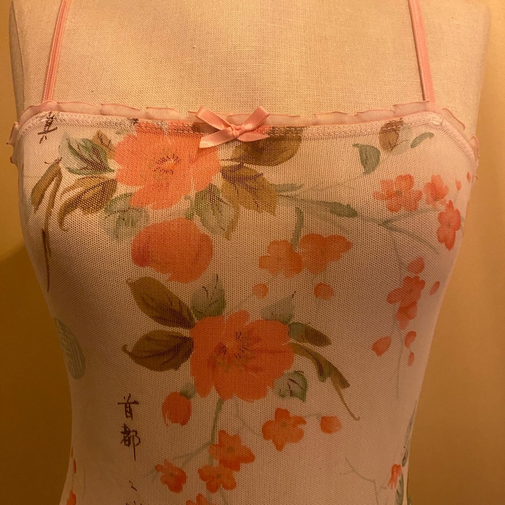 Seal Floral Camisole with Orange Accents - Picture 2 of 10
